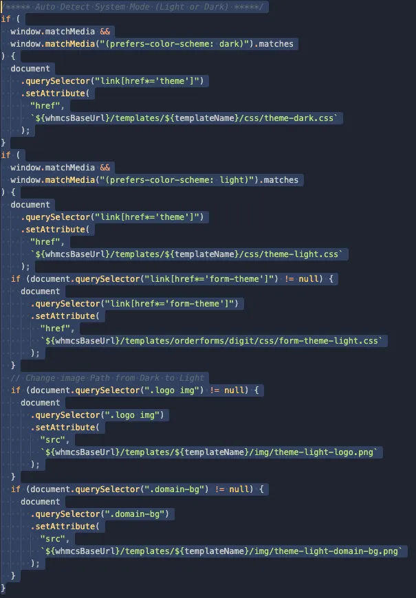 The auto-detect block in customizer.js