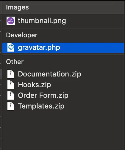 gravatar.php inside whmcs/includes/hooks